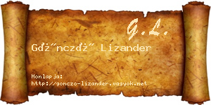 Göncző Lizander névjegykártya