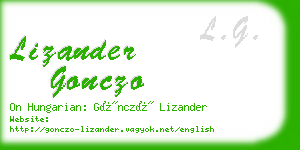 lizander gonczo business card